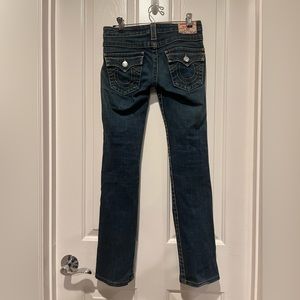 True Religion Low rise denim Jeans, straight leg, size 24